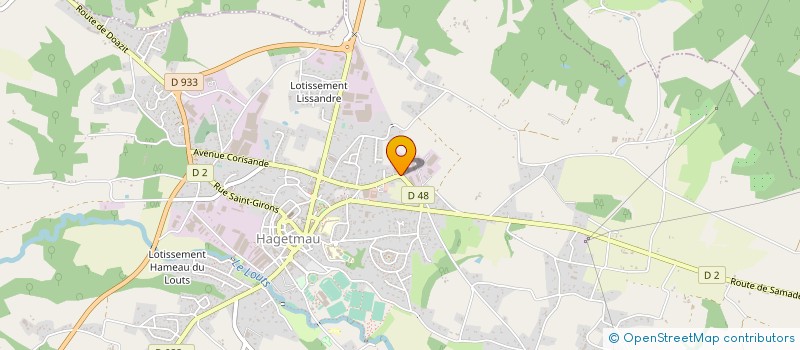 localisation de l'entreprise AGRI PLUS SERVICES à HAGETMAU