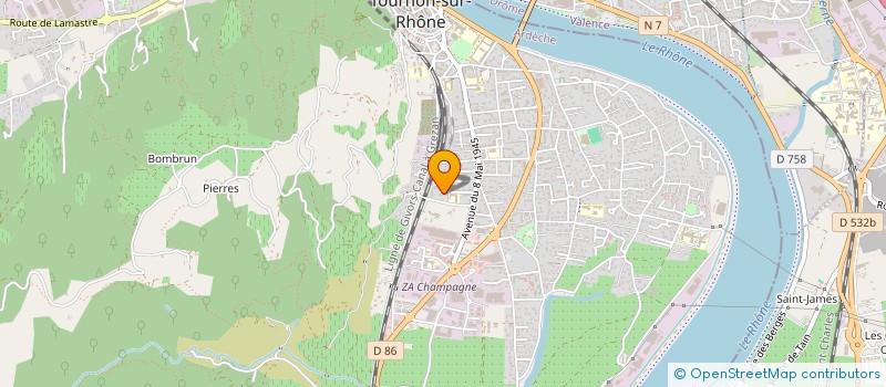 localisation de l'entreprise AGRI RHONE  TOURNON-SUR-RHONE