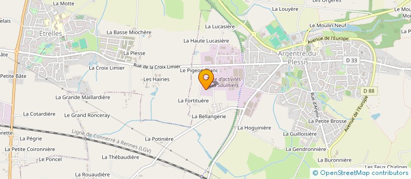 localisation de l'entreprise AGRI SERVICE NETTOYAGE  ARGENTRE-DU-PLESSIS