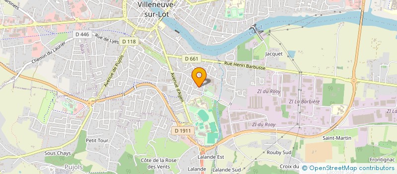 localisation de l'entreprise AGRI SERVICES VILLENEUVOIS  VILLENEUVE-SUR-LOT