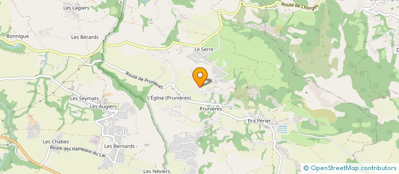 localisation de l'entreprise AGRI TP. 05  PRUNIERES