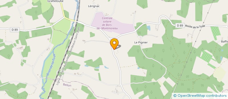 localisation de l'entreprise AGRI VITI DUPUY à BORS (CANTON DE TUDE-ET-LAVALETTE)
