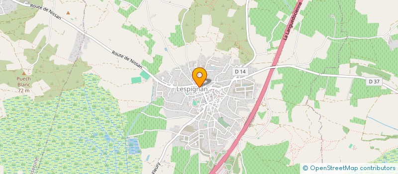 localisation de l'entreprise AGRI VITICOLE SERVICE  LESPIGNAN