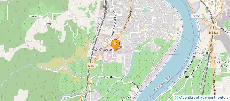 localisation de l'entreprise AGRIARDECHE à TOURNON-SUR-RHONE