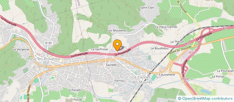 localisation de l'entreprise AGRIBIO PROVENCE à LE CANNET-DES-MAURES