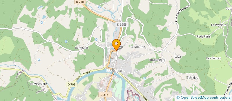 localisation de l'entreprise AGRIBRICO à LE BUGUE