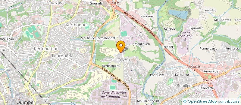 localisation de l'entreprise AGRICOM29 à QUIMPER