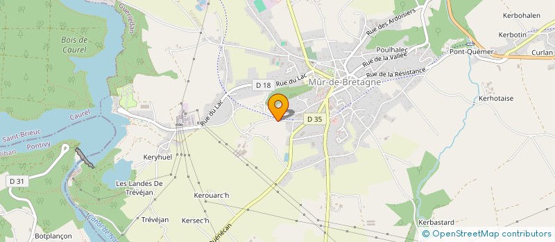 localisation de l'entreprise AGRICOURTAGE à GUERLEDAN