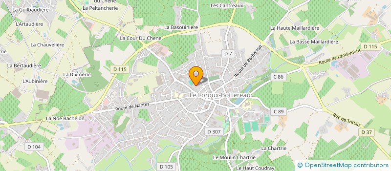 localisation de l'entreprise AGRIET à LE LOROUX-BOTTEREAU