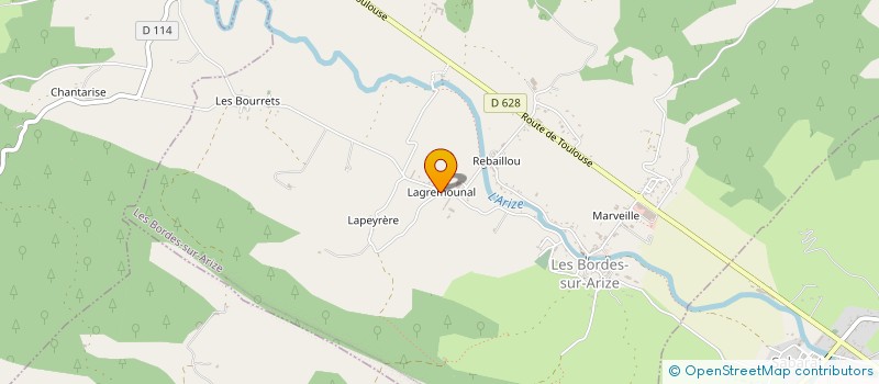 localisation de l'entreprise AGRILOUBET à LES BORDES-SUR-ARIZE