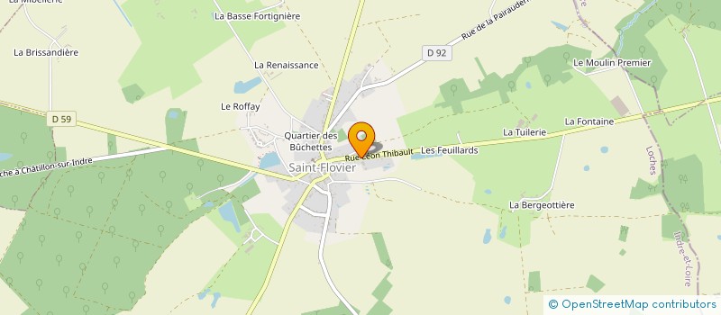 localisation de l'entreprise AGRIMAT 37 à SAINT-FLOVIER