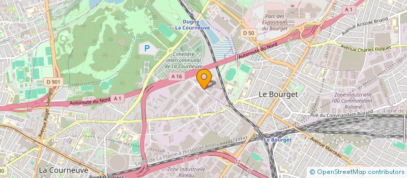 localisation de l'entreprise AGRIMAT TRAVAUX PUBLIC à LA COURNEUVE