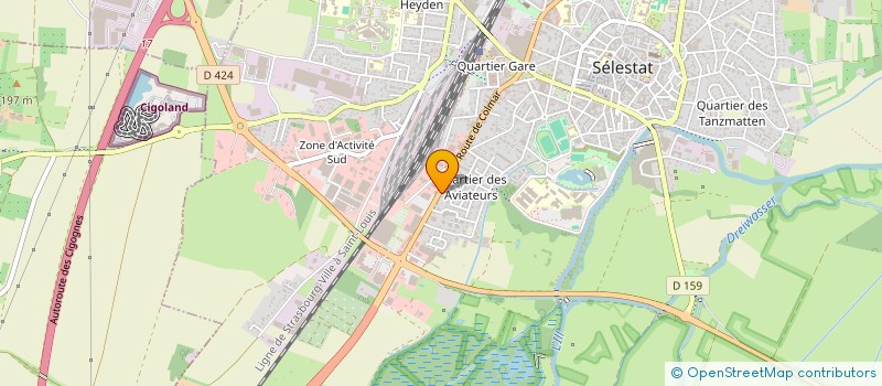 localisation de l'entreprise AGRIRAYON  SELESTAT