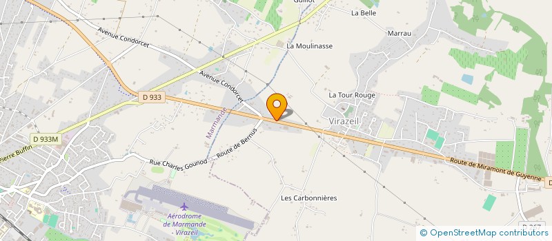 localisation de l'entreprise AGRISERVILOC à VIRAZEIL