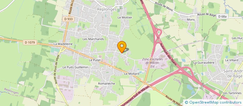 localisation de l'entreprise AGRITEP à REPLONGES