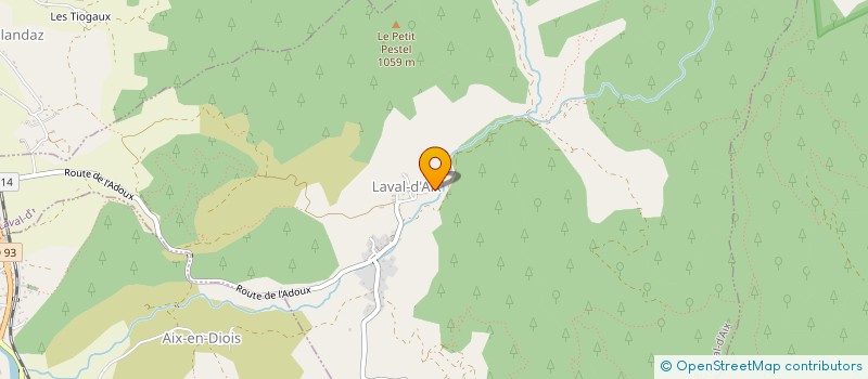 localisation de l'entreprise AGRITERRA & BOIS  LAVAL-D'AIX