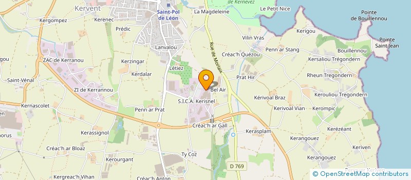 localisation de l'entreprise AGRIVAL à SAINT-POL-DE-LEON