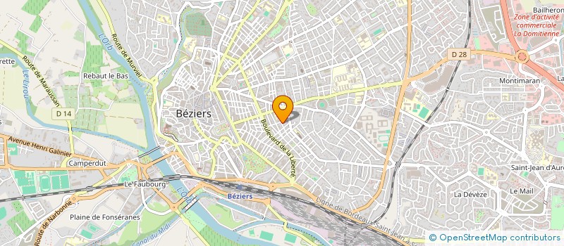 localisation de l'entreprise AGRIVITI  BEZIERS