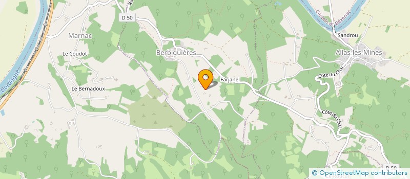 localisation de l'entreprise AGRO ALIMENTAIRE D AQUITAINE à VEZAC
