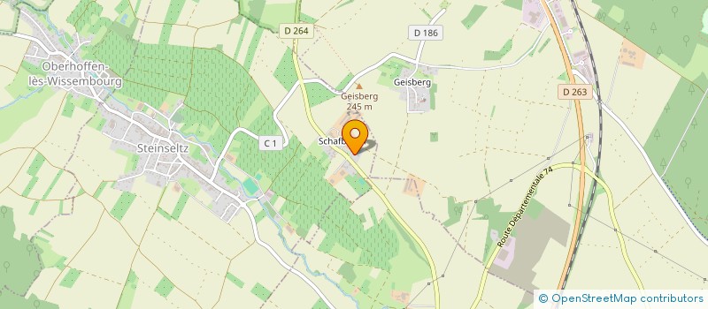 localisation de l'entreprise AGRO ALSACE  STEINSELTZ