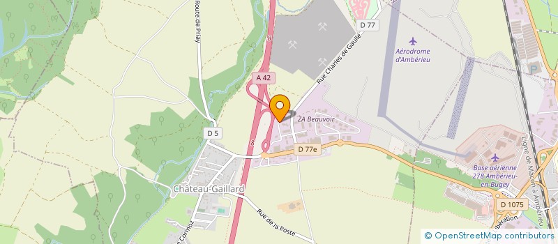 localisation de l'entreprise AGRO CONSULT' BUGEY à CHATEAU-GAILLARD