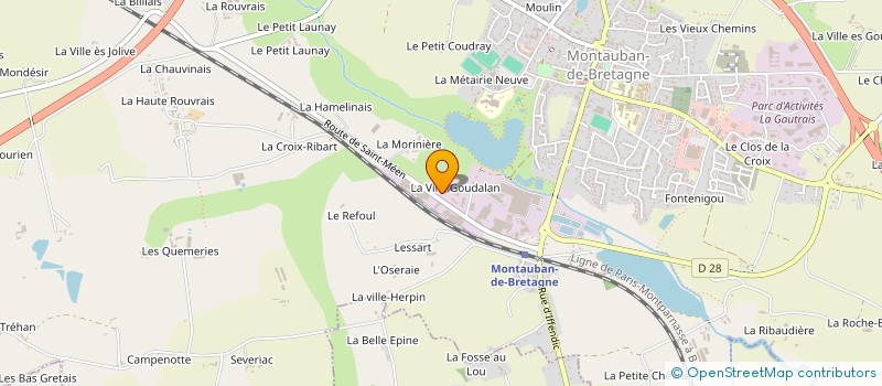 localisation de l'entreprise AGRO DISTRIBUTION à MONTAUBAN-DE-BRETAGNE