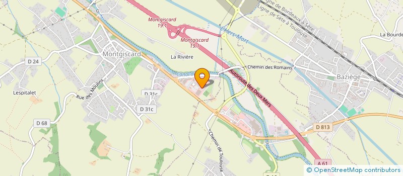 localisation de l'entreprise AGRO ECOLOGUE 31  MONTGISCARD