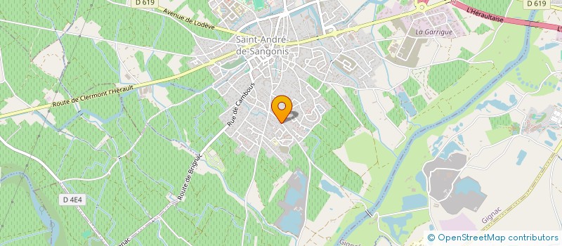 localisation de l'entreprise AGRO FOREST  SAINT-ANDRE-DE-SANGONIS