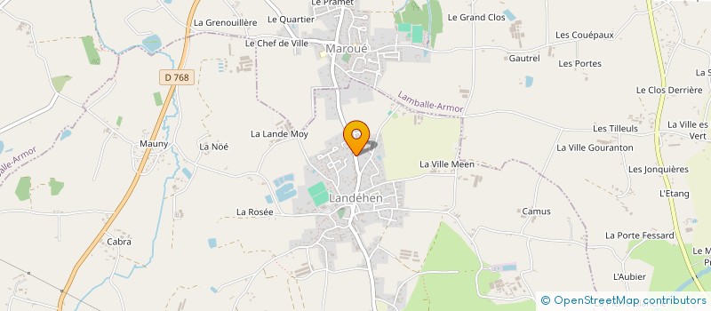 localisation de l'entreprise AGRO LANDEHEN CONSEIL & NEGOCE  LANDEHEN