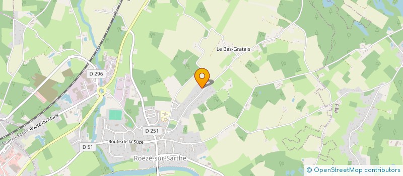 localisation de l'entreprise AGRO OUEST PRESTATIONS à ROEZE-SUR-SARTHE