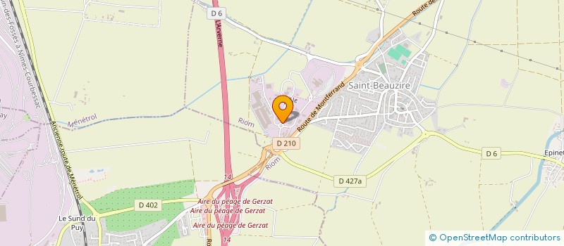 localisation de l'entreprise AGRO SERVICE 2000 à SAINT-BEAUZIRE