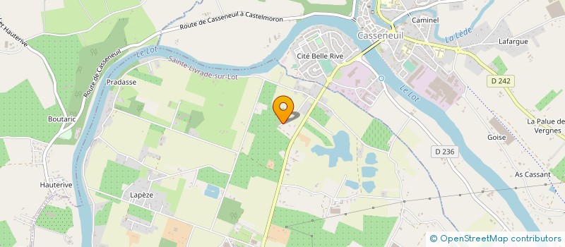 localisation de l'entreprise AGRO SERVICES  SAINTE-LIVRADE-SUR-LOT