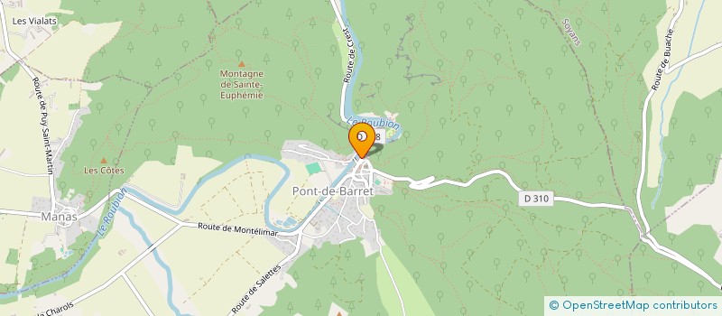 localisation de l'entreprise AGROFORESTERIE SOLS VIVANTS DROME ARDECHE  PONT-DE-BARRET