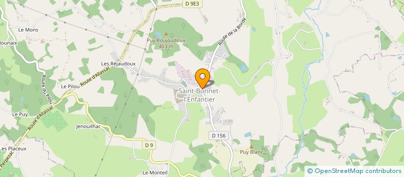 localisation de l'entreprise AGROLEIX 19  SAINT-BONNET-L'ENFANTIER