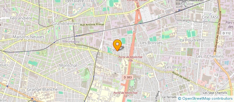 localisation de l'entreprise AGROLIM  VILLEURBANNE