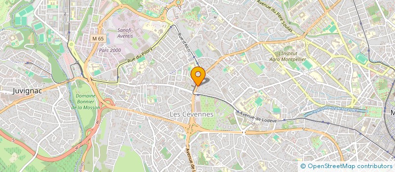 localisation de l'entreprise AGROS CHAUSSADE INDIVISION à MONTPELLIER