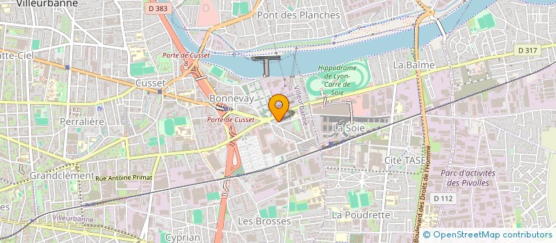 localisation de l'entreprise AGROSERV  VILLEURBANNE