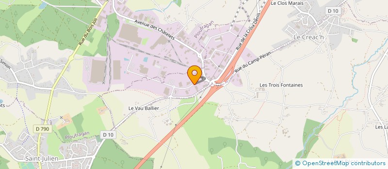 localisation de l'entreprise AGROTECH à TREGUEUX
