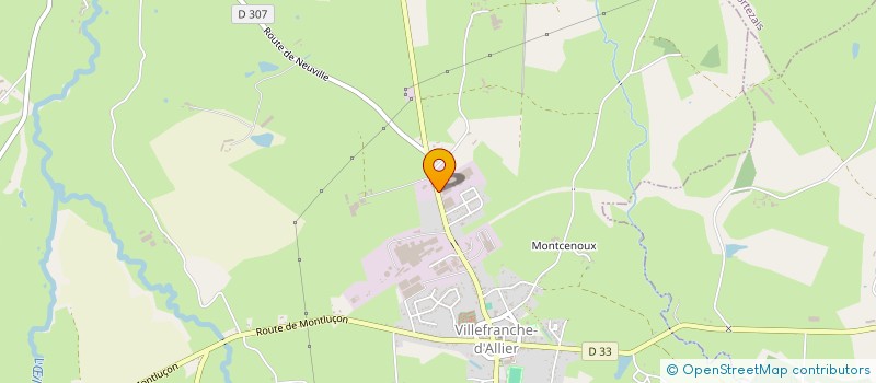 localisation de l'entreprise AGROTECH à VILLEFRANCHE-D'ALLIER
