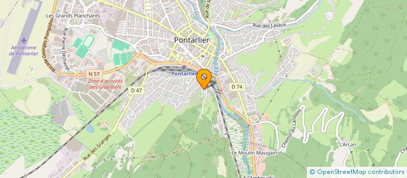 localisation de l'entreprise AGS à PONTARLIER