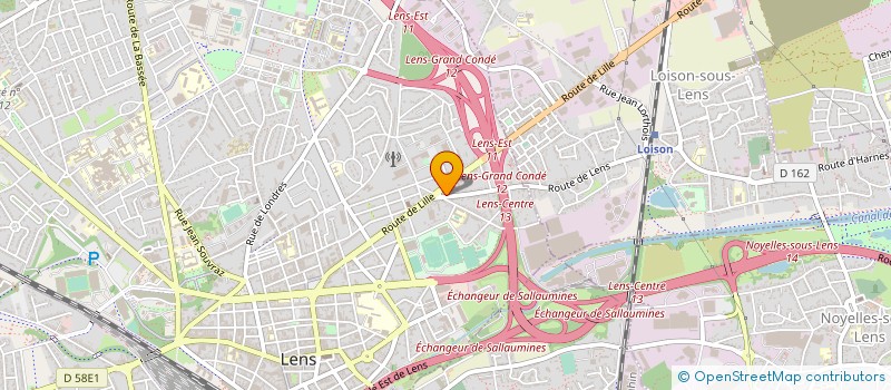 localisation de l'entreprise AGS ARCHIVAGE GESTION SERVICE à LENS