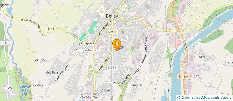 localisation de l'entreprise AGT-COMPTABILITE  BELLEY