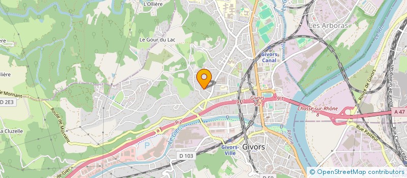 localisation de l'entreprise AGUALIA à GIVORS