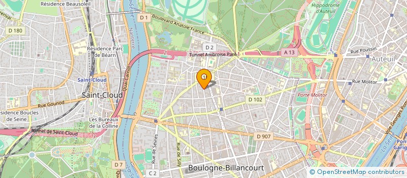 localisation de l'entreprise AGUE 17 à BOULOGNE-BILLANCOURT