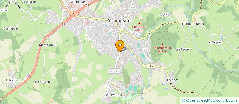 localisation de l'entreprise AGUIBERT  YSSINGEAUX