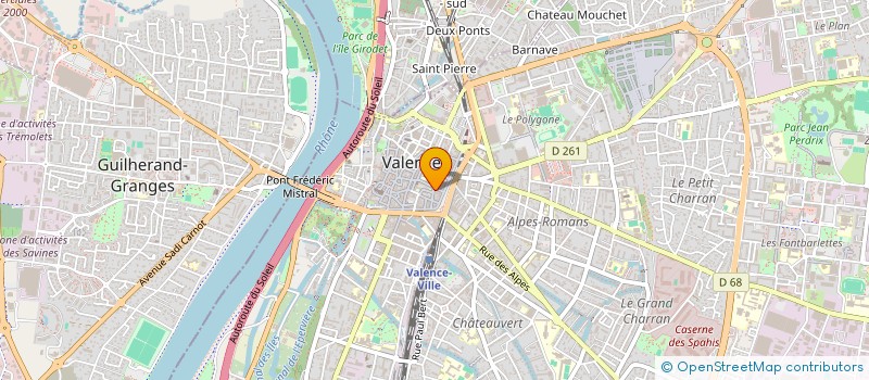 localisation de l'entreprise AGVS (ASSOCIATION GUINEENNE DE VALENCE POUR LA SOLIDARITE)  VALENCE