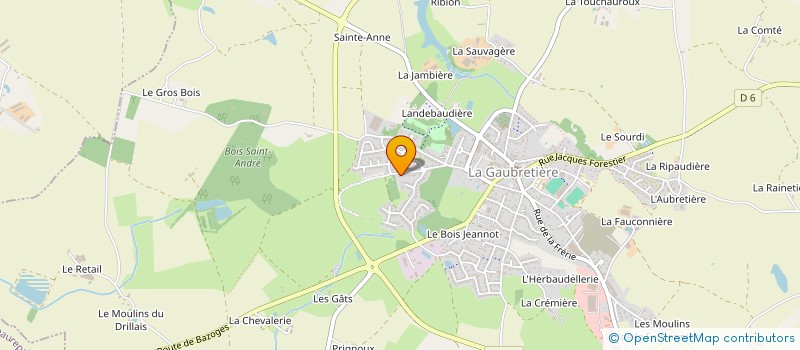 localisation de l'entreprise AGVTT - ASSOCIATION GAUBRETIEROISE VELO TOUT TERRAIN  LA GAUBRETIERE