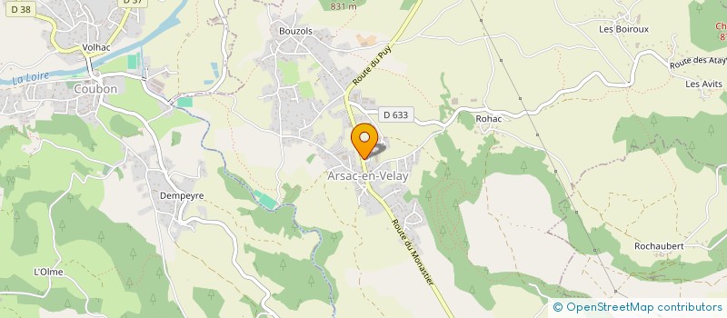 localisation de l'entreprise AGY à ARSAC-EN-VELAY