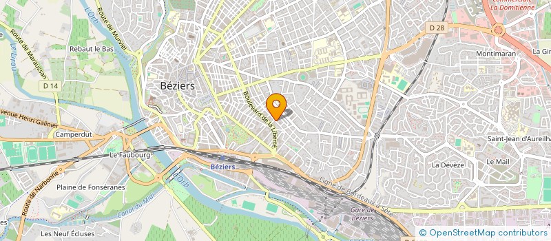 localisation de l'entreprise AGYL à BEZIERS