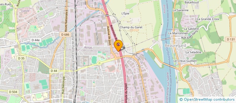 localisation de l'entreprise AH  VILLEFRANCHE-SUR-SAONE